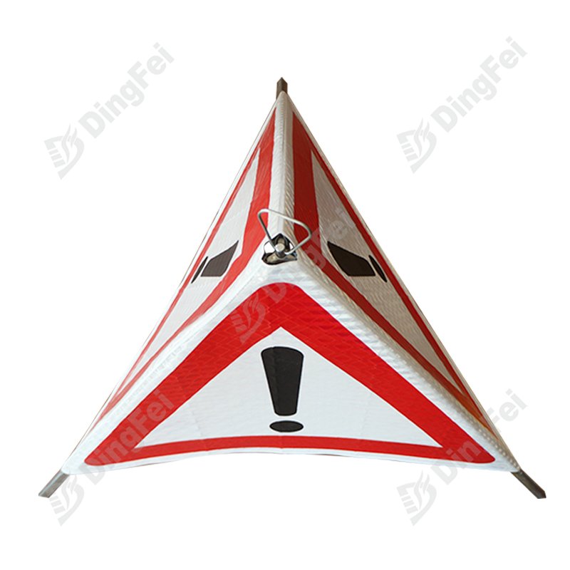 Roll Up Reflective Tripod Warning Sign - Warning Signal - 